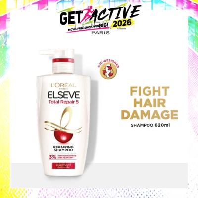 L'OREAL PARIS ELSEVE - Total Repair 5 Repairing Shampoo (Fights Hair Damage) 620ml image