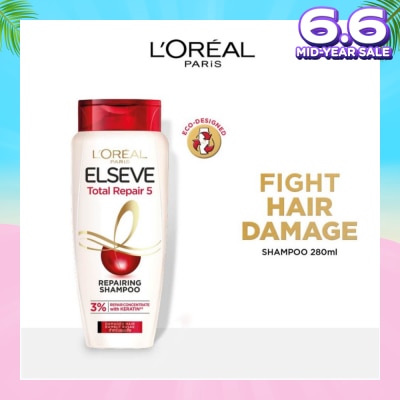 L'OREAL PARIS ELSEVE Total Repair 5 Repairing Shampoo (Fights Hair Damage) 280ml