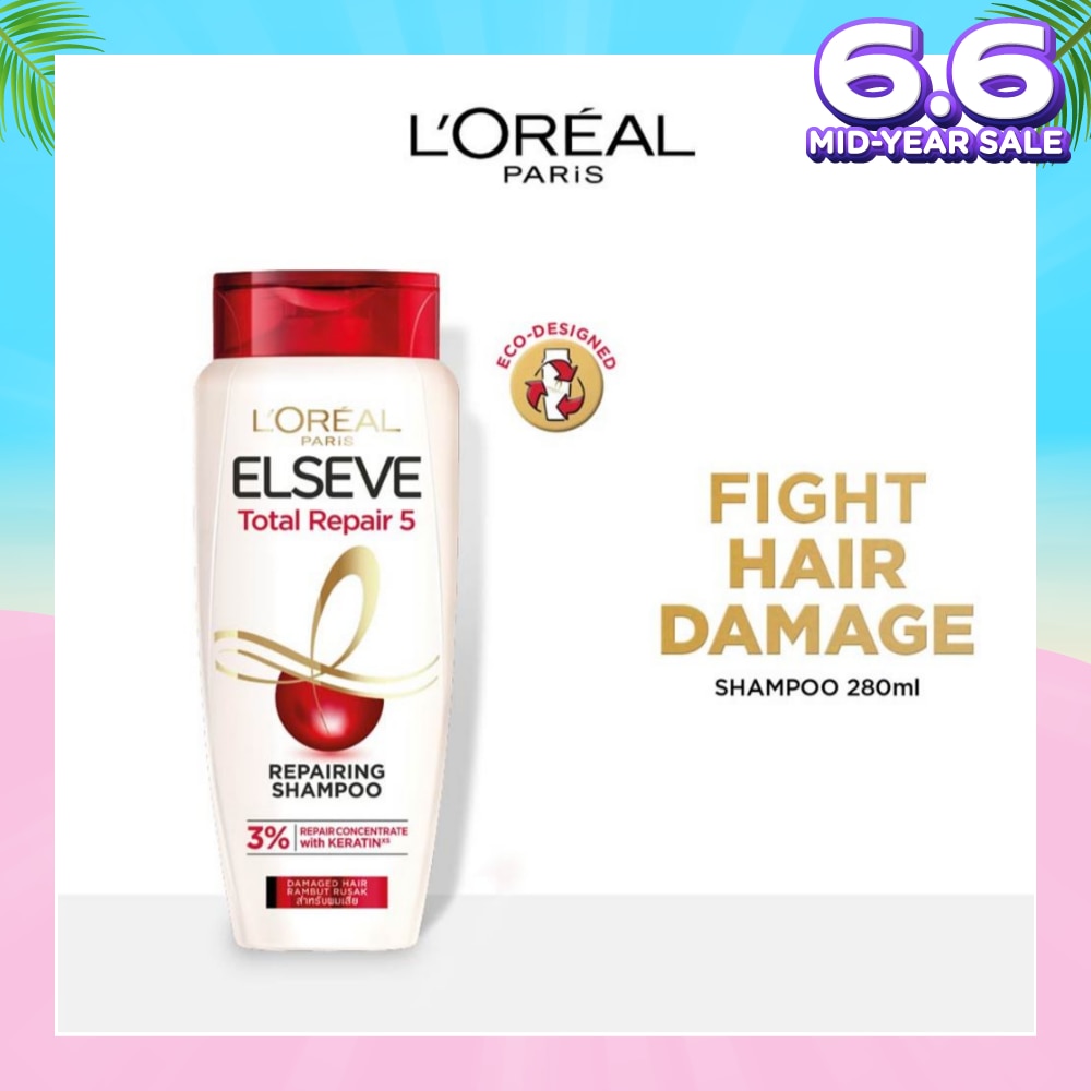 Total Repair 5 Repairing Shampoo (Fights Hair Damage) 280ml