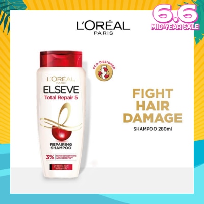 L'OREAL PARIS ELSEVE Total Repair 5 Repairing Shampoo (Fights Hair Damage) 280ml