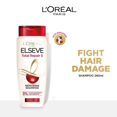 L'OREAL PARIS ELSEVE Total Repair 5 Repairing Shampoo (Fights Hair Damage) 280ml