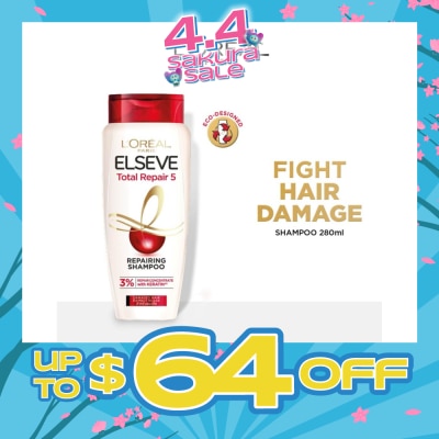 L'OREAL PARIS ELSEVE - Total Repair 5 Repairing Shampoo (Fights Hair Damage) 280ml