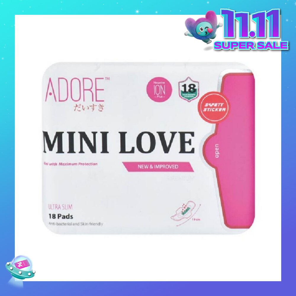 Mini Love Ultra Breathable Negative Ion Plus Sanitary Pad 19cm (For Daily Use) 18s