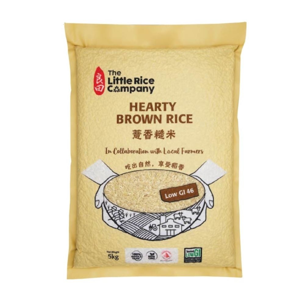 THE LITTLE RICE THE LITTLE RICE COMPANY Hearty Brown Rice Low GI 46 100% Whole Grain Non GMO 5kg