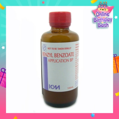 ICM PHARMA Benzyl Benzoate Application Bp (For Removal Of Scabies And Pediculosis [Lice]) 100ml