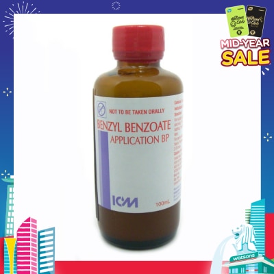 ICM PHARMA Benzyl Benzoate Application Bp (For Removal Of Scabies And Pediculosis [Lice]) 100ml