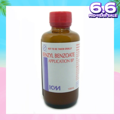 ICM PHARMA Benzyl Benzoate Application Bp (For Removal Of Scabies And Pediculosis [Lice]) 100ml
