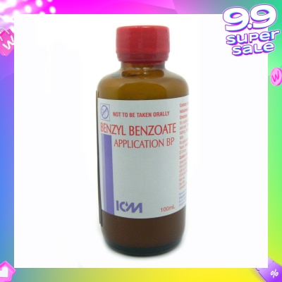 ICM PHARMA Benzyl Benzoate Application Bp (For Removal Of Scabies And Pediculosis [Lice]) 100ml