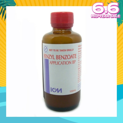 ICM PHARMA Benzyl Benzoate Application Bp (For Removal Of Scabies And Pediculosis [Lice]) 100ml