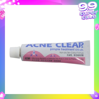 ICM PHARMA Acne Clear Pimple Treatment Cream 15g