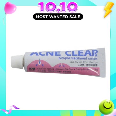ICM PHARMA Acne Clear Pimple Treatment Cream 15g image