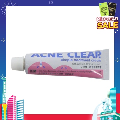 ICM PHARMA Acne Clear Pimple Treatment Cream 15g