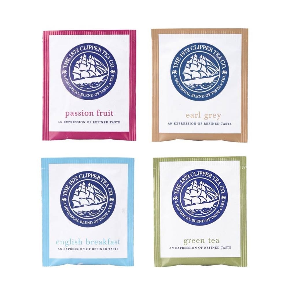 JEWEL ROCK SUGAR Rock Sugar Stick 5s + The 1872 Clipper Tea Co. Tea Bags 5g (Passion Fruit + Earl Grey + English Breakfast + Green Tea + Chamomile Tea) Gift Box 80g