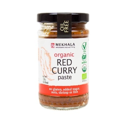 FOOD CULTURE MEKHALA Organic Red Curry Paste Vegan Gluten Free Oil Free 100g