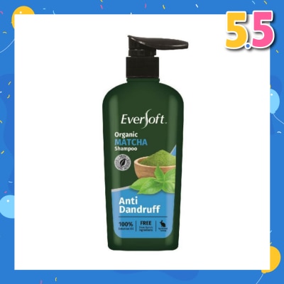 EVERSOFT Organic Matcha Anti Dandruff Shampoo 480ml