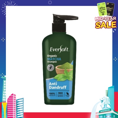 EVERSOFT Organic Matcha Anti Dandruff Shampoo 480ml