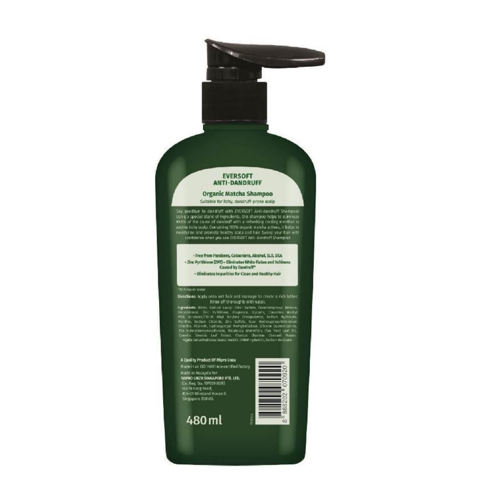 Organic Matcha Anti Dandruff Shampoo 480ml