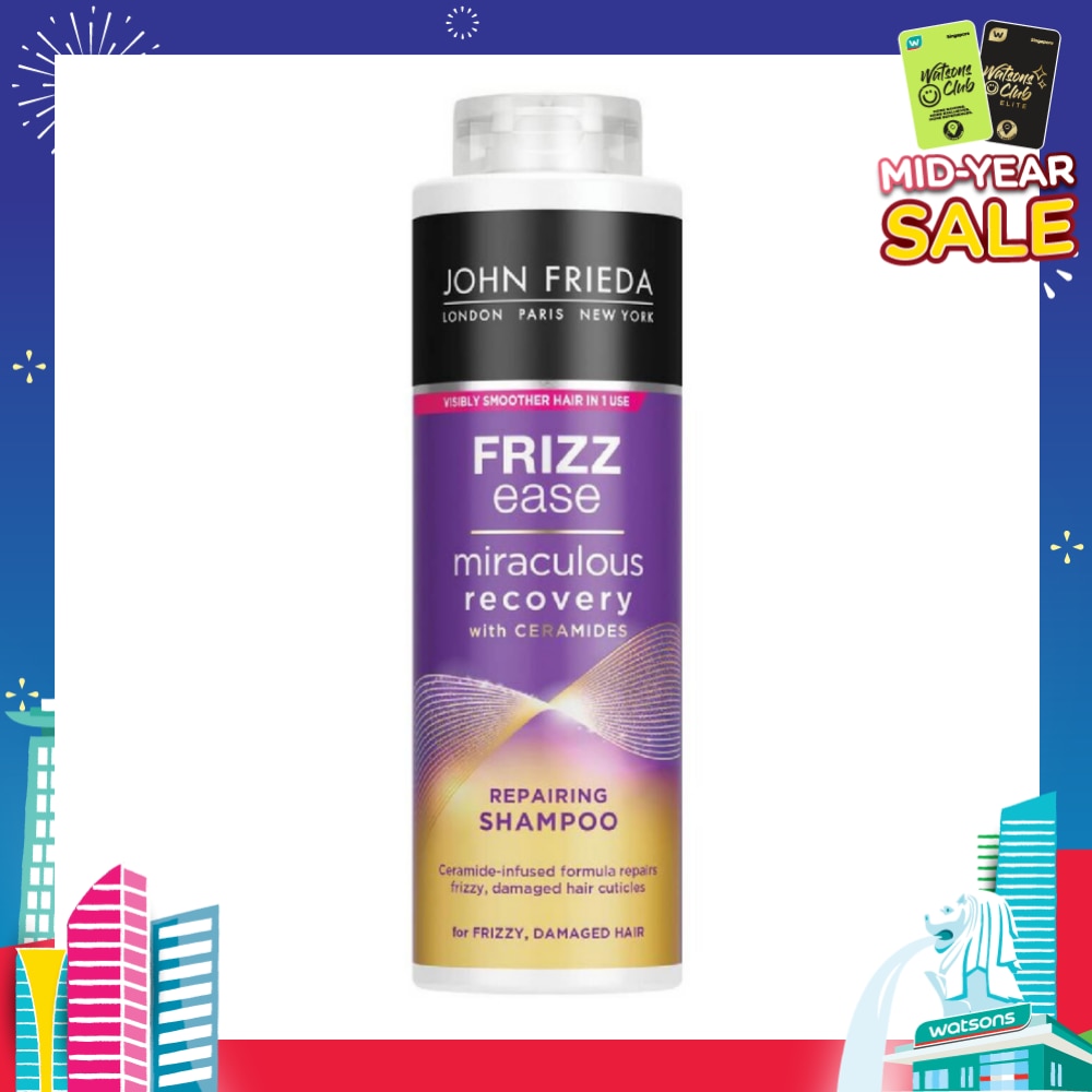 Frizz Ease Miraculous Recovery with Ceramides Repairing Shampoo (For Frizzy Damaged Hair)500ml