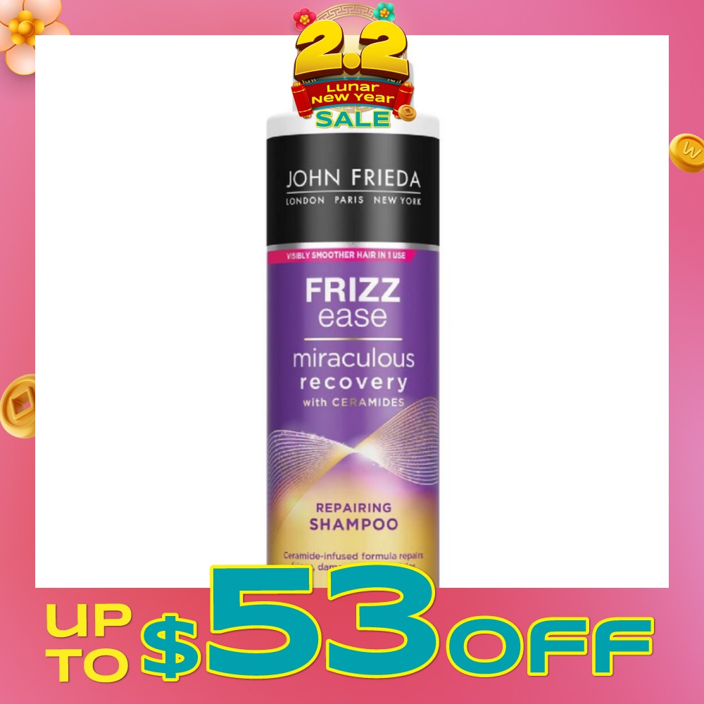 Frizz Ease Miraculous Recovery with Ceramides Repairing Shampoo (For Frizzy Damaged Hair)500ml