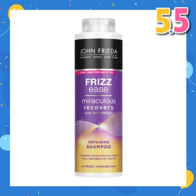JOHN FRIEDA Frizz Ease Miraculous Recovery with Ceramides Repairing Shampoo (For Frizzy Damaged Hair)500ml
