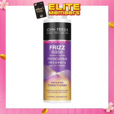 JOHN FRIEDA Frizz Ease Miraculous Recovery with Ceramides Repairing Conditioner (For Frizzy Damaged Hair) 500ml