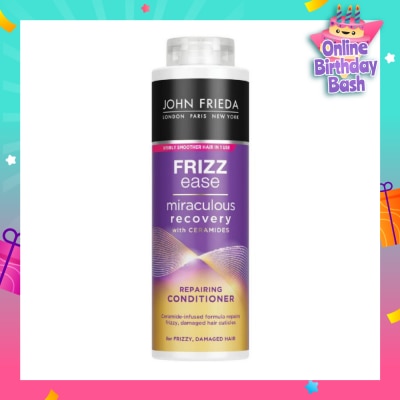 JOHN FRIEDA Frizz Ease Miraculous Recovery with Ceramides Repairing Conditioner (For Frizzy Damaged Hair) 500ml