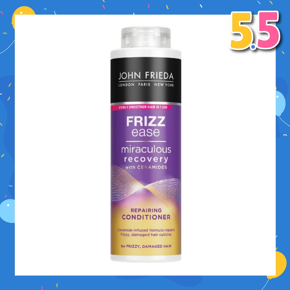 Frizz Ease Miraculous Recovery with Ceramides Repairing Conditioner (For Frizzy Damaged Hair) 500ml