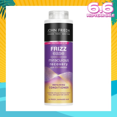 JOHN FRIEDA Frizz Ease Miraculous Recovery with Ceramides Repairing Conditioner (For Frizzy Damaged Hair) 500ml