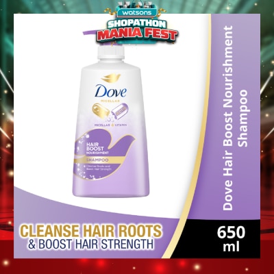 DOVE - Hair Boost Nourishment Micellar Shampoo 650ml (For Oily Roots, Weak Hair)