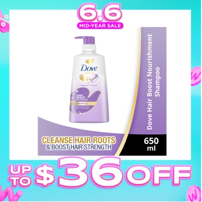DOVE - Hair Boost Nourishment Micellar Shampoo 650ml (For Oily Roots, Weak Hair)