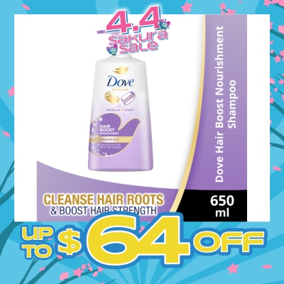 DOVE - Dove Hair Boost Nourishment Micellar Shampoo 650ml (For Oily Roots, Weak Hair)