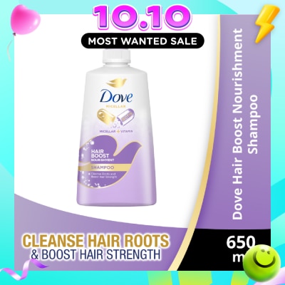 DOVE Hair Boost Nourishment Micellar Shampoo 650ml (For Oily Roots, Weak Hair) image