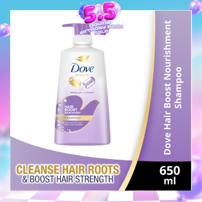 DOVE - Dove Hair Boost Nourishment Micellar Shampoo 650ml (For Oily Roots, Weak Hair)