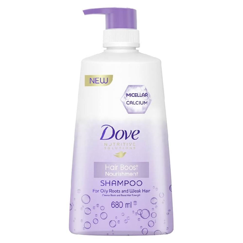 Dove Hair Boost Nourishment Micellar Shampoo 680ml (For Oily Roots, Weak Hair)