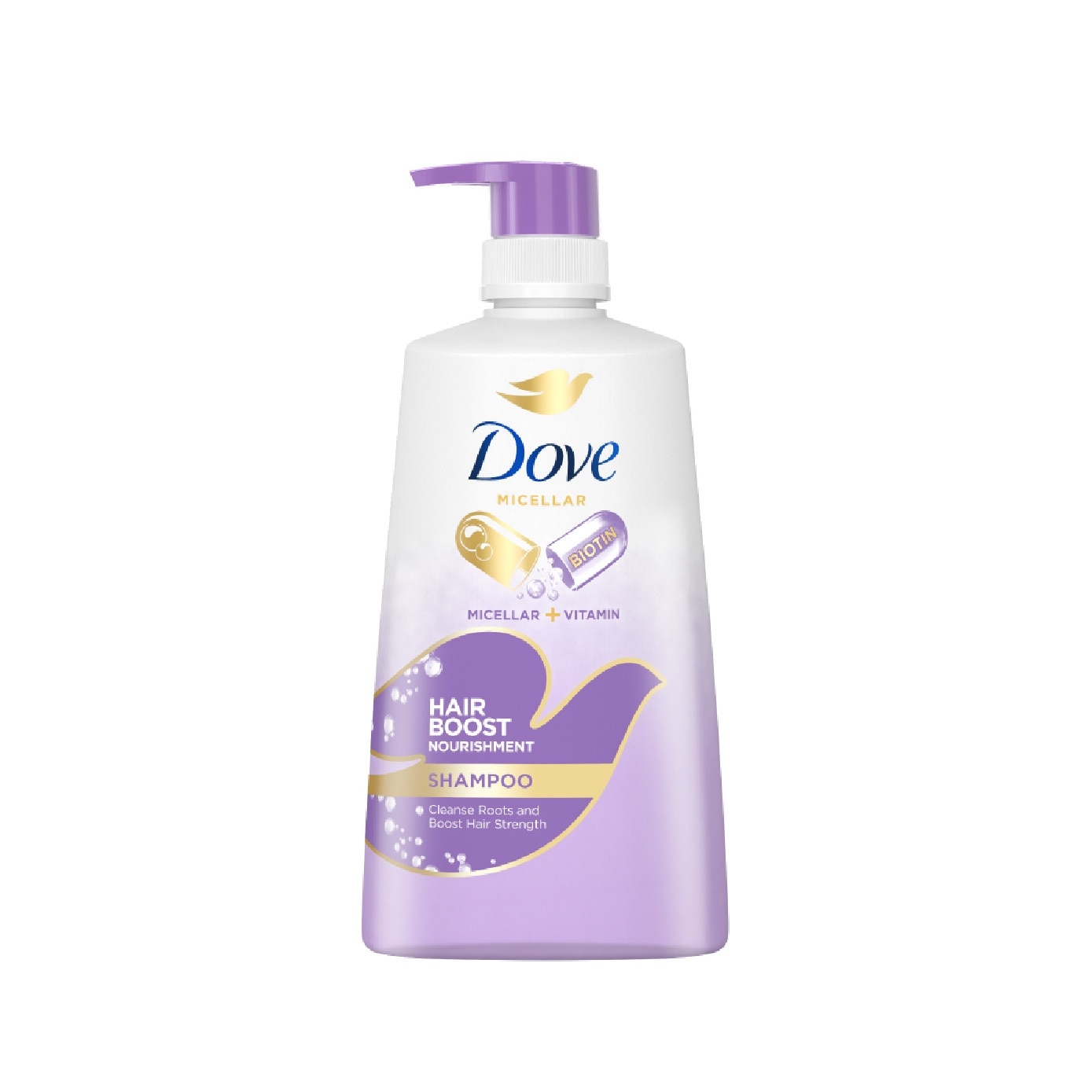 Dove Hair Boost Nourishment Micellar Shampoo 650ml (For Oily Roots, Weak Hair)