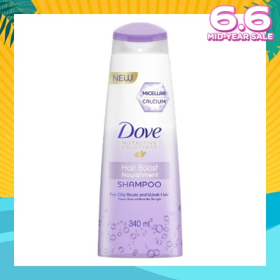 DOVE Dove Hair Boost Nourishment Micellar Shampoo 340ml (For Oily Roots, Weak Hair)