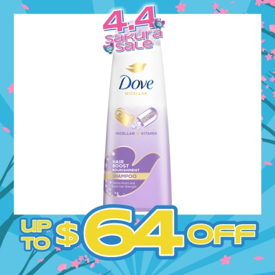 DOVE - Dove Hair Boost Nourishment Micellar Shampoo 340ml (For Oily Roots, Weak Hair)