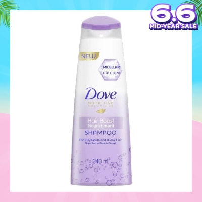 DOVE Dove Hair Boost Nourishment Micellar Shampoo 340ml (For Oily Roots, Weak Hair)