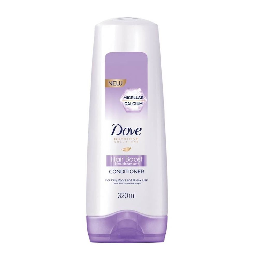 Dove Hair Boost Nourishment Conditioner 320ml (For Oily Roots, Weak Hair)