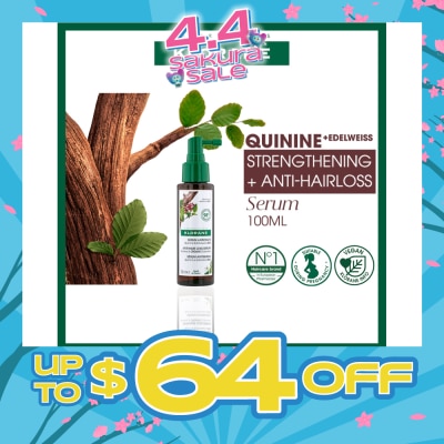KLORANE - Anti-Hair Loss Quinine & Organic Edelweiss Serum (For All Types Of Hair Loss, Suitable During Pregnancy & Breastfeeding) 100ml