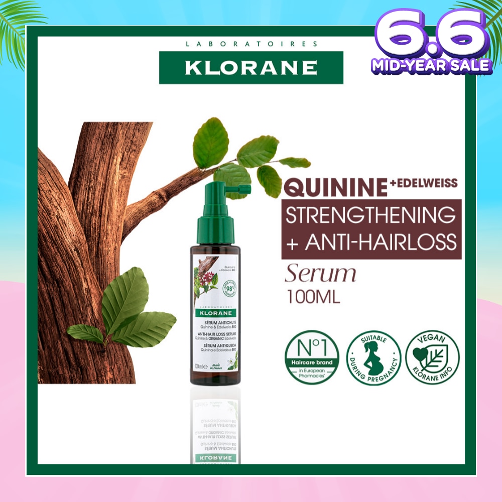 Anti-Hair Loss Quinine & Organic Edelweiss Serum (For All Types Of Hair Loss, Suitable During Pregnancy & Breastfeeding) 100ml