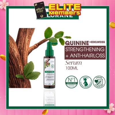 KLORANE Anti-Hair Loss Quinine & Organic Edelweiss Serum (For All Types Of Hair Loss, Suitable During Pregnancy & Breastfeeding) 100ml