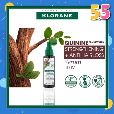 KLORANE Anti-Hair Loss Quinine & Organic Edelweiss Serum (For All Types Of Hair Loss, Suitable During Pregnancy & Breastfeeding) 100ml