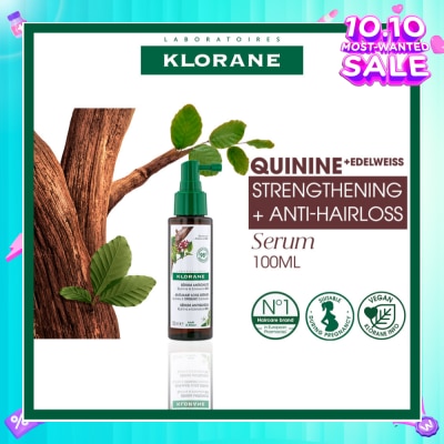 KLORANE Anti-Hair Loss Quinine & Organic Edelweiss Serum (For All Types Of Hair Loss, Suitable During Pregnancy & Breastfeeding) 100ml