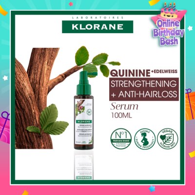 KLORANE Anti-Hair Loss Quinine & Organic Edelweiss Serum (For All Types Of Hair Loss, Suitable During Pregnancy & Breastfeeding) 100ml