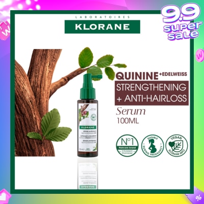 KLORANE Anti-Hair Loss Quinine & Organic Edelweiss Serum (For All Types Of Hair Loss, Suitable During Pregnancy & Breastfeeding) 100ml