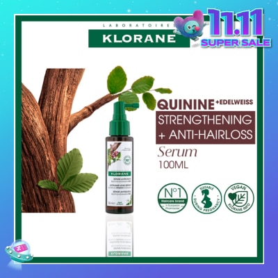 KLORANE Anti-Hair Loss Quinine & Organic Edelweiss Serum (For All Types Of Hair Loss, Suitable During Pregnancy & Breastfeeding) 100ml