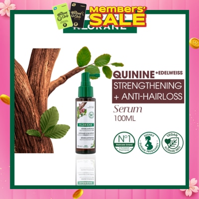 KLORANE Anti-Hair Loss Quinine & Organic Edelweiss Serum (For All Types Of Hair Loss, Suitable During Pregnancy & Breastfeeding) 100ml