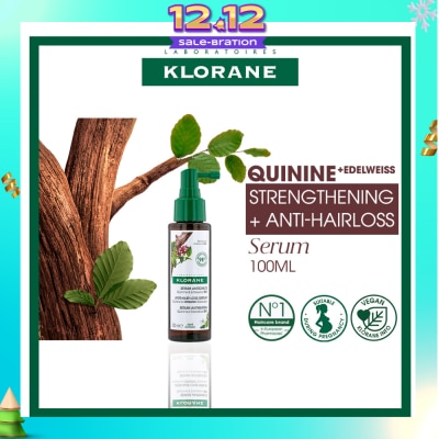 KLORANE Anti-Hair Loss Quinine & Organic Edelweiss Serum (For All Types Of Hair Loss, Suitable During Pregnancy & Breastfeeding) 100ml