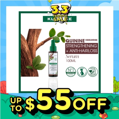 KLORANE Anti-Hair Loss Quinine & Organic Edelweiss Serum (For All Types Of Hair Loss, Suitable During Pregnancy & Breastfeeding) 100ml